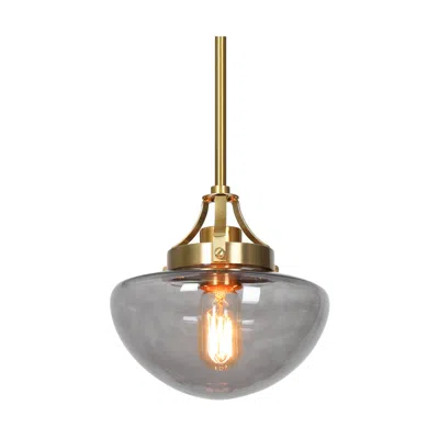 L.n.c. 1-light Plating Brass Pendant Lamp With Colored Glass