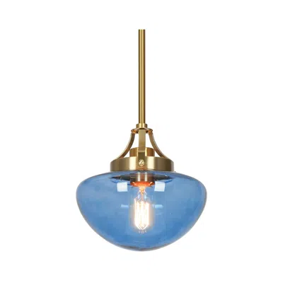 L.n.c. 1-light Plating Brass Pendant Lamp With Colored Glass