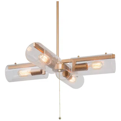L.n.c. 24.5" Wide 4-light Brass Glass Sputnik Chandelier In Gray