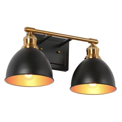 L.n.c. 2-light Black Bathroom Vanity Light