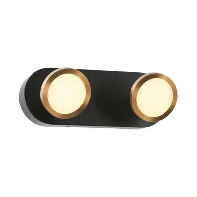 L.n.c. 2-light Black Integrated Led Vanity Light