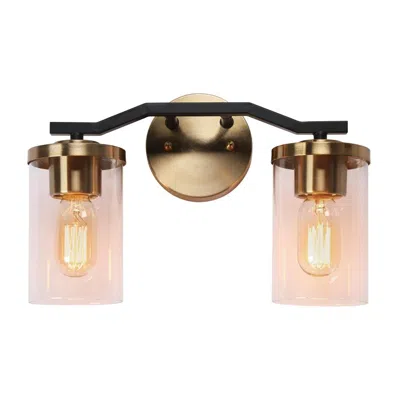 L.n.c. 2-light Brass Gold Bathroom Vanity Light