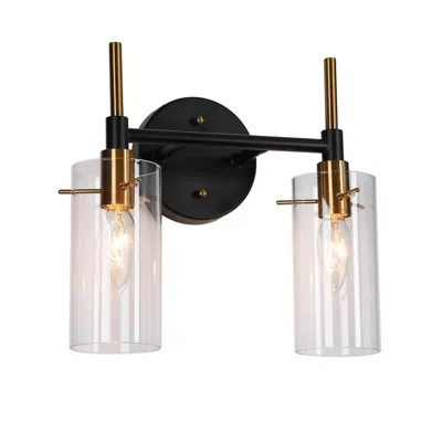 L.n.c. 2-light Brass Gold Bathroom Vanity Light