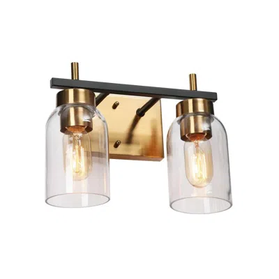 L.n.c. 2-light Brass Gold Bathroom Vanity Light