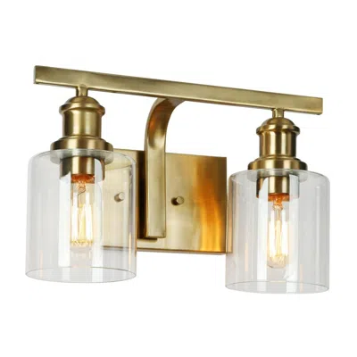 L.n.c. 2-light Brass Linear Vanity Light In Gold