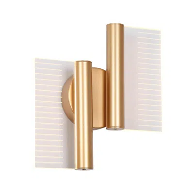 L.n.c. 2-light Gold Integrated Led Wall Sconce