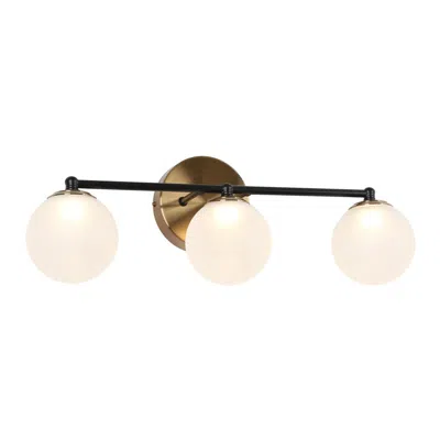 L.n.c. 3-light Black And Brass Plated Led Bathroom Vanity Light