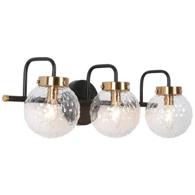 L.n.c. 3-light Black And Gold Bath Light