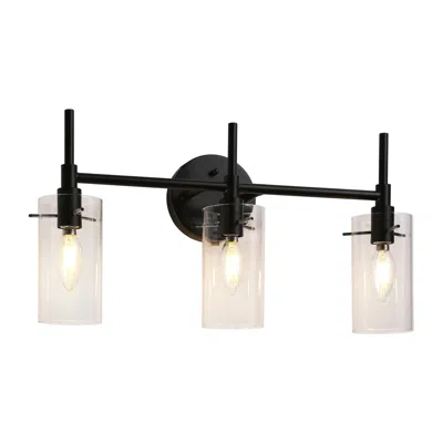 L.n.c. 3-light Black Bathroom Wall Light
