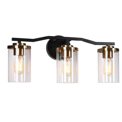 L.n.c. 3-light Brass Gold Bathroom Vanity Light
