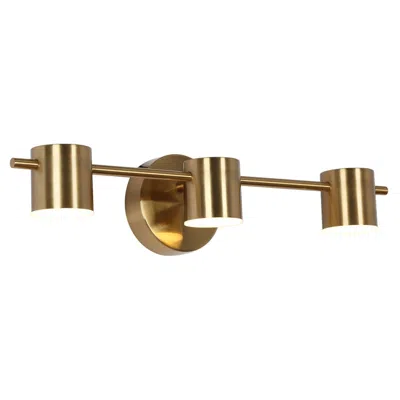 L.n.c. 3-light Brass Gold Integrated Led Bathroom Vanity Light