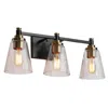 L.n.c. 3-light Brass-plated Cone Bathroom Vanity Light