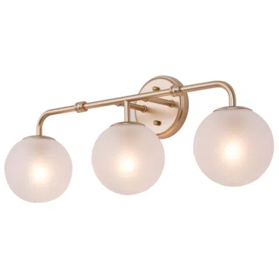 L.n.c. 3-light Glass And Brass Bath Light