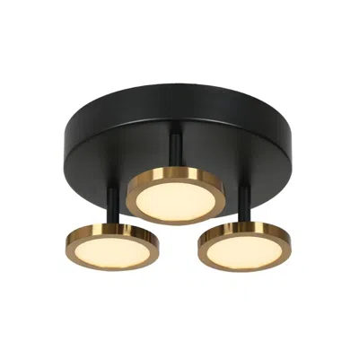 L.n.c. 3-light Matte Black And Plating Brass Ceiling Lamp Led