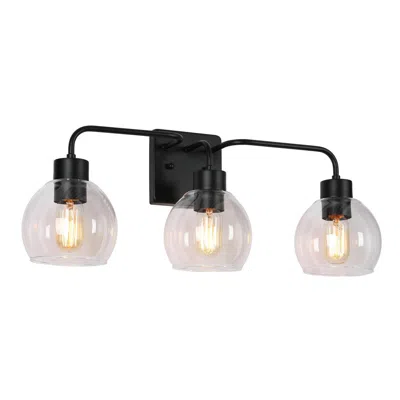 L.n.c. 3-light Matte Black Bathroom Vanity Light