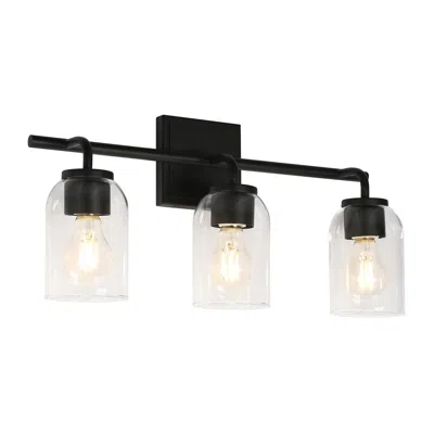 L.n.c. 3-light Matte Black Bathroom Vanity Light