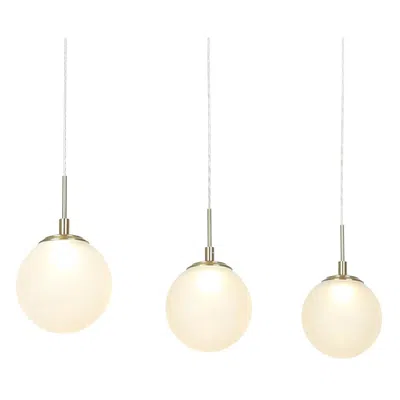 L.n.c. 3-light Plating Brass Ball Led Island Lamps With Frosted Glass In White