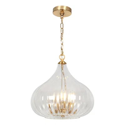 L.n.c. 3-light Plating Brass Chandelier With Glass