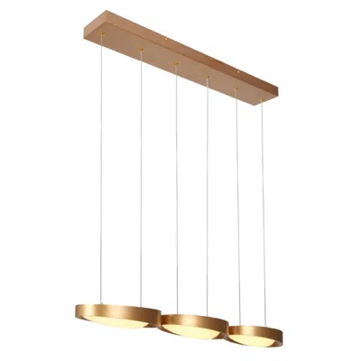 L.n.c. 3-light Satin Gold Led Island Lamp