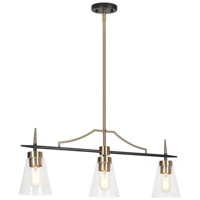 L.n.c. 3-lights 28"w Linear Island Pendant Light Chandelier