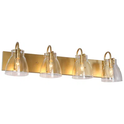 L.n.c. 4-light 29.5" Wide Gold Bath Light
