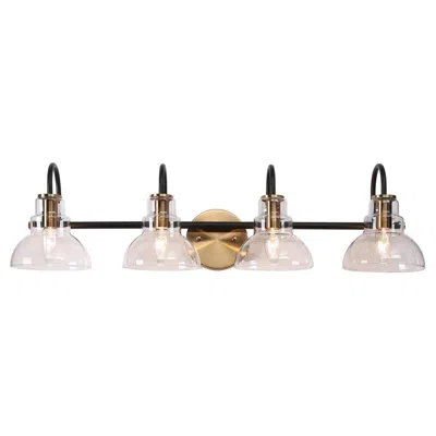 L.n.c. 4-light Brass Gold Barn Bathroom Vanity Light
