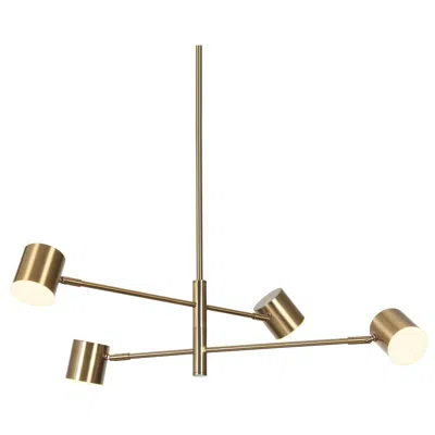 L.n.c. 4-light Plating Brass Chandeliers Led In Gold