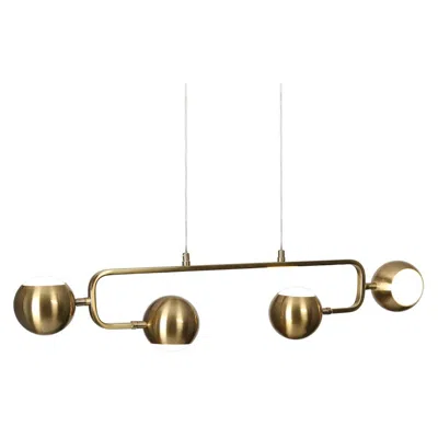 L.n.c. 4-light Plating Brassball Island Lamp Led In Brown