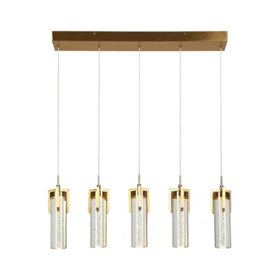 L.n.c. 5-light Gold Island Lamp Led With Glass