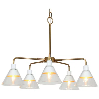 L.n.c. 5-lights Modern Sputnik White Chandelier