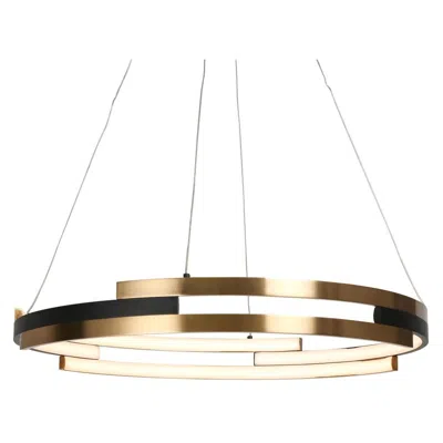 L.n.c. 6-light Matte Black And Plating Brass Chandeliers Led