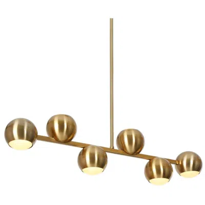 L.n.c. 6-light Plating Brass Island Lamp Led