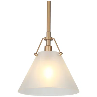 L.n.c. 7.9" Wide Gold 1-light Island Pendant Light With Frosted Glass Shade