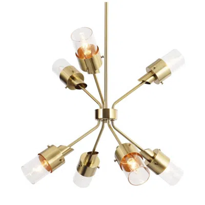 L.n.c. 7-light Plating Brass Chandeliers With Clear Glass