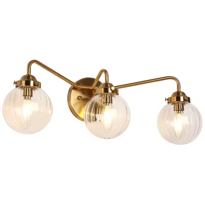 L.n.c. Amara 22" Wide Gold 3-light Orb Glass Bathroom Vanity Light