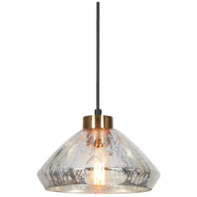 L.n.c. Lnc Anila 9 3/4" Wide Matte Black And Polished Gold Mini Pendant