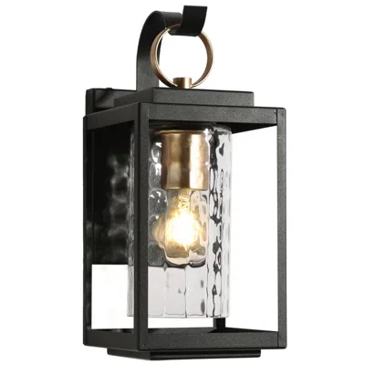 L.n.c. Anlophafos 13 1/4" High Textured Black Outdoor Wall Light