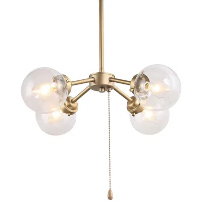 L.n.c. Arnold 19 1/2" Wide Gold Metal 4-light Sputnik Chandelier