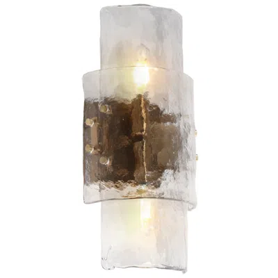 L.n.c. Astridee 14 1/4" High Plating Brass 2-light Wall Sconce - Made To Order In Brown