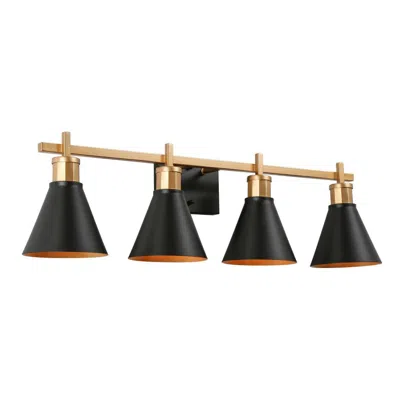 L.n.c. Lnc Black Cone 30 1/2" Wide 4-light Bathroom Vanity Light