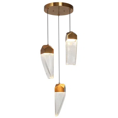 L.n.c. Blostro 3-light Led Glass Island Pendant