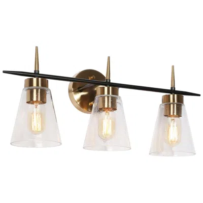 L.n.c. Brass And Black 3-light Bath Light
