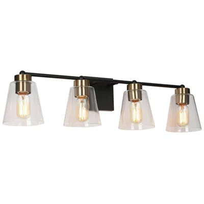 L.n.c. Brass And Black 4-light Bath Light