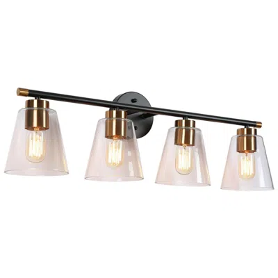 L.n.c. Brass And Black 4-light Bath Light
