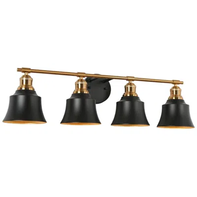 L.n.c. Brass And Black 4-light Bath Light