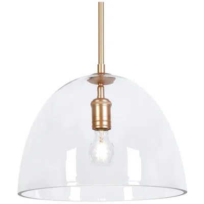 L.n.c. Bravaputra 14" Wide Gold 1-light Gold Dome Pendant Light