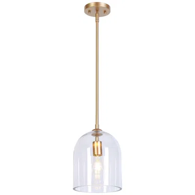 L.n.c. Bravaputra 7.9" Wide Gold 1-light Cloche Pendant Light