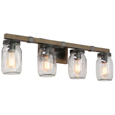 L.n.c. Caion 4-light 29" Wide Brown Bath Light