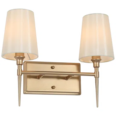 L.n.c. Catin 2-light 15" Wide Gold Bath Light