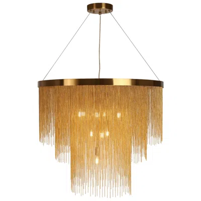 L.n.c. Coasfri 10-light Gold Fringe 2-tier Chandelier
